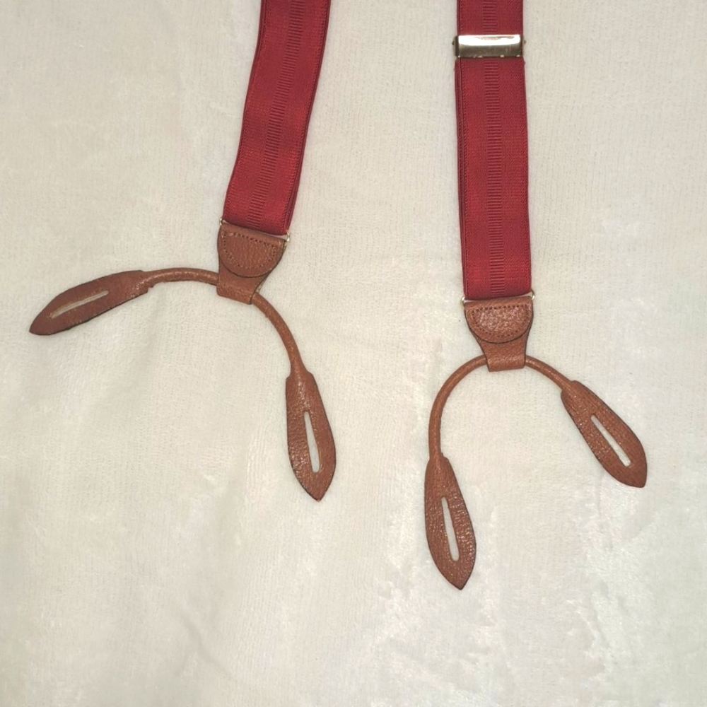 Cole Haan Vintage Red & Blue Suspenders